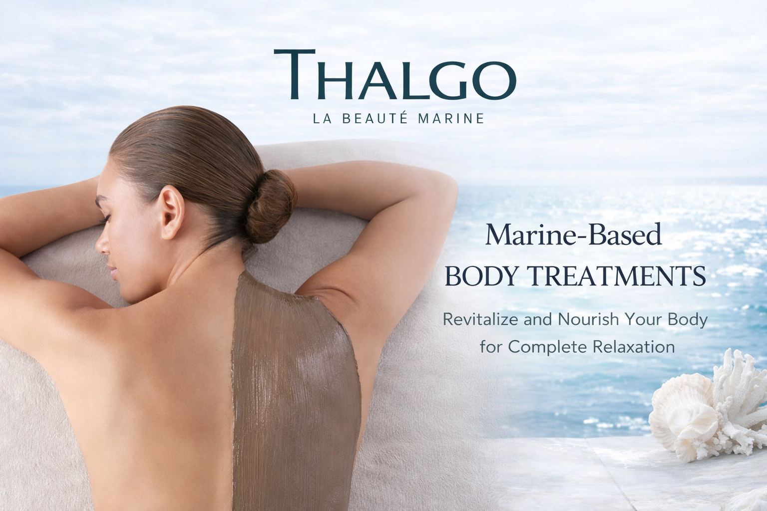 Thalgo body treatments Gold Coast marine body wrap treatment for relaxation detox and skin rejuvenation