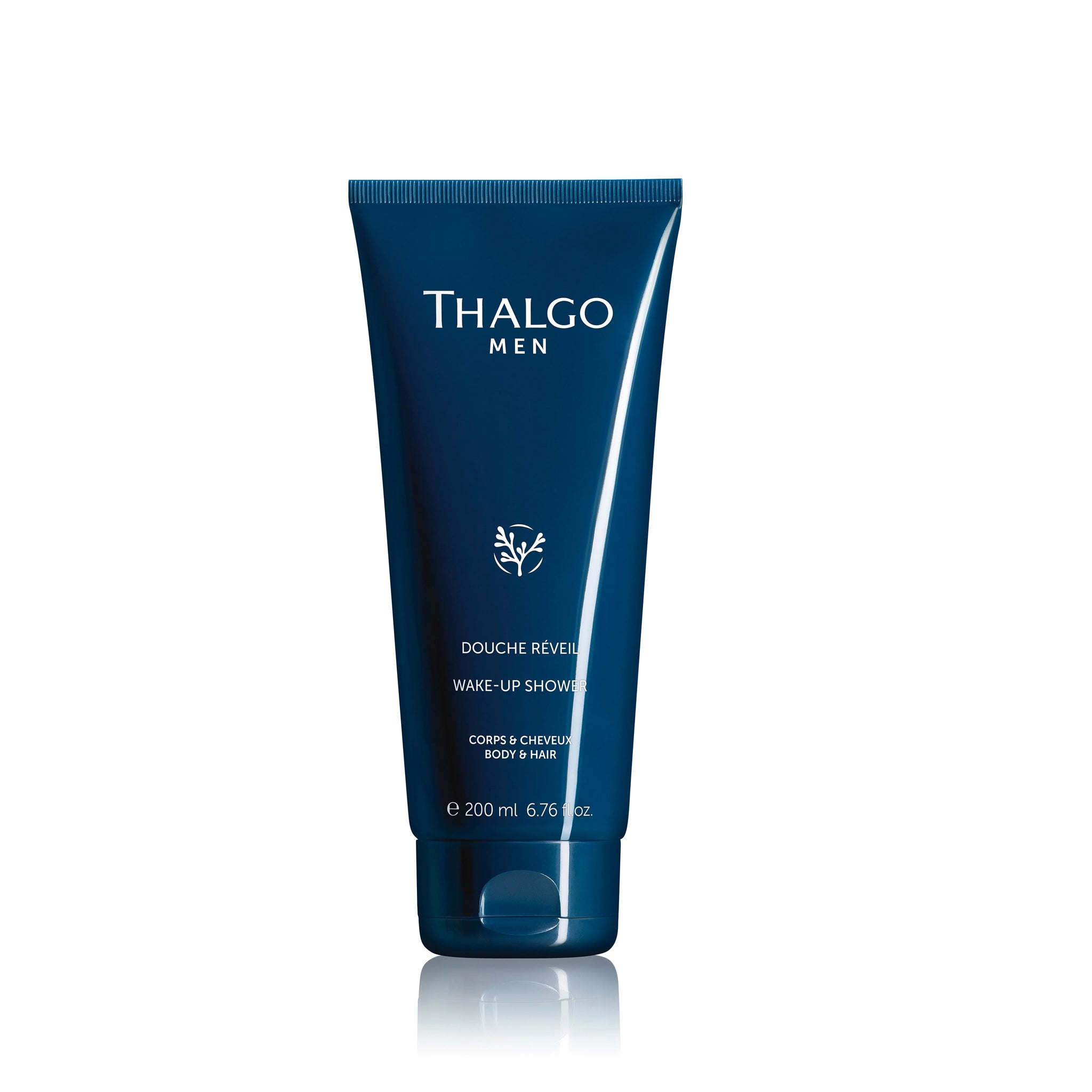 ThalgoMen Wake-Up Shower 200ml mens 2 in 1 hair and body wash with marine algae